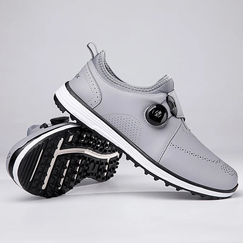 Men's Golf Shoes Soft Breathable Leather Summer Walking