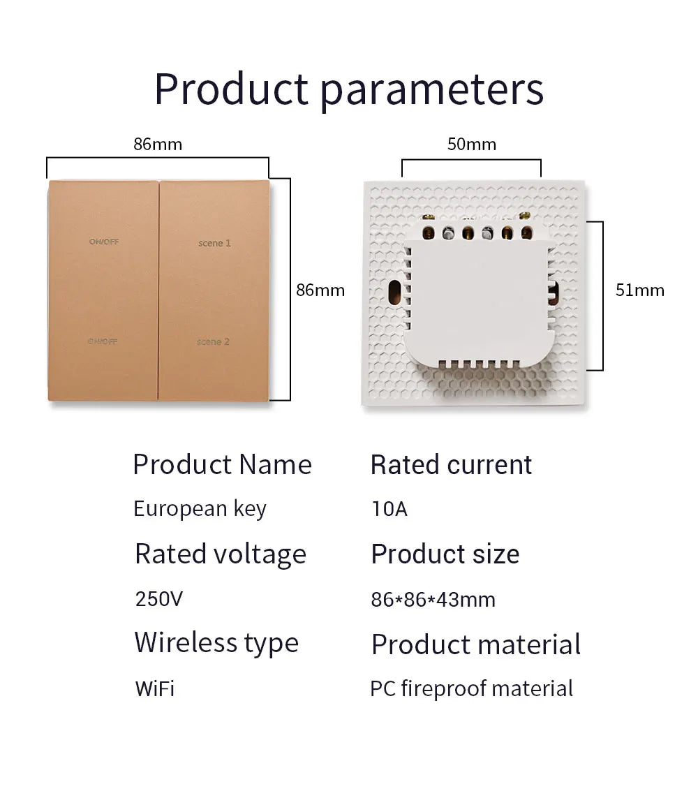 Zigbee Tuya Smart Switch 1-4 Gang DUOMEI