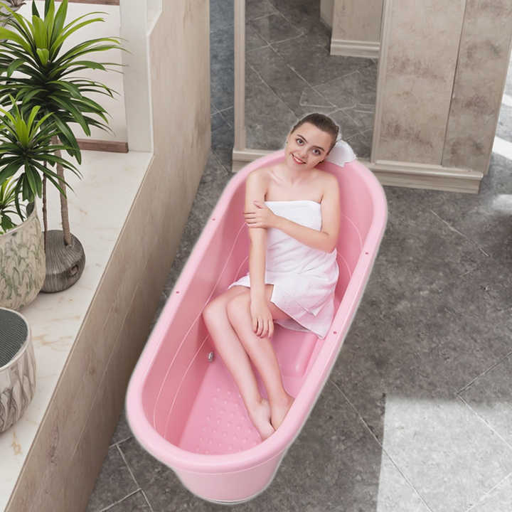 Hot Selling Modern Freestanding Portable Bathtub for Adults Custom Design with Durable Plastic Cover 