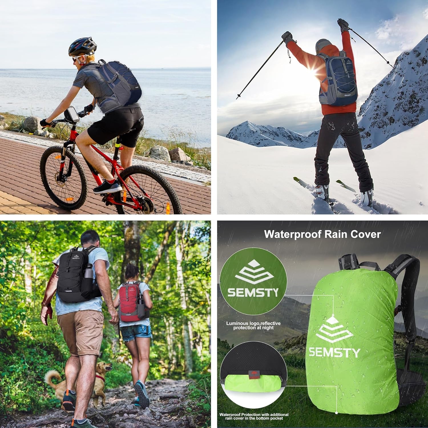 Waterproof, Super Light Mountaineering Backpack with Raincoat