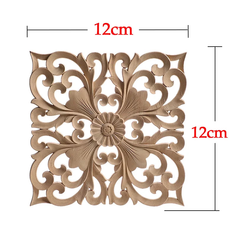 Wood Mouldings Wood Carving Door Onlay Wood Applique Wood Decal Antique Retro Modern Long Leaves Wooden Cabinet Furniture Corner