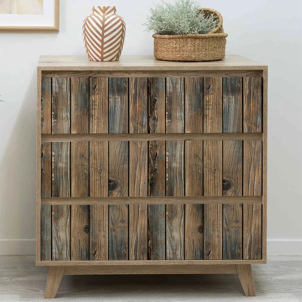 Retro Faux Wood Grain Peel And Stick Wallpaper Self-adhesive Wood Plank Wallpaper Roll Removable Vinyl Wall Covering For Restaur - Daisan Mart