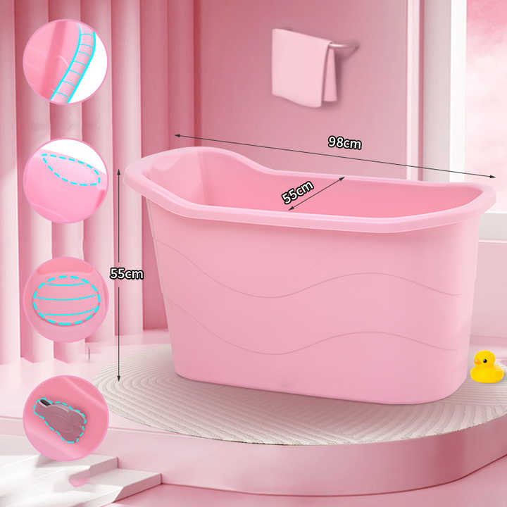 Non-Foldable Bathroom Folding Bucket Adult Plastic Bathtub Portable Bathtub 