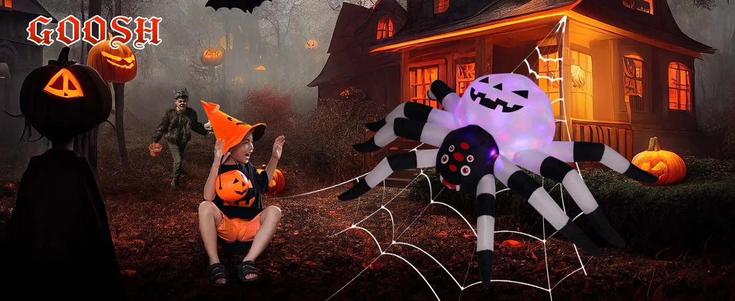 5FT LED Spider Lamp Unique Garden Halloween Decoration