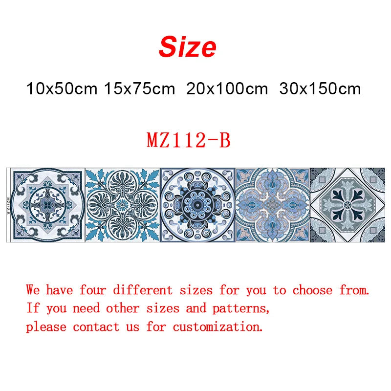 10/15/20/30cm Purple Retro Strip Tiles Wall Sticker Kitchen Stairs Tile Decoration Wallpaper Peel &amp; Stick Waterproof Art Mural