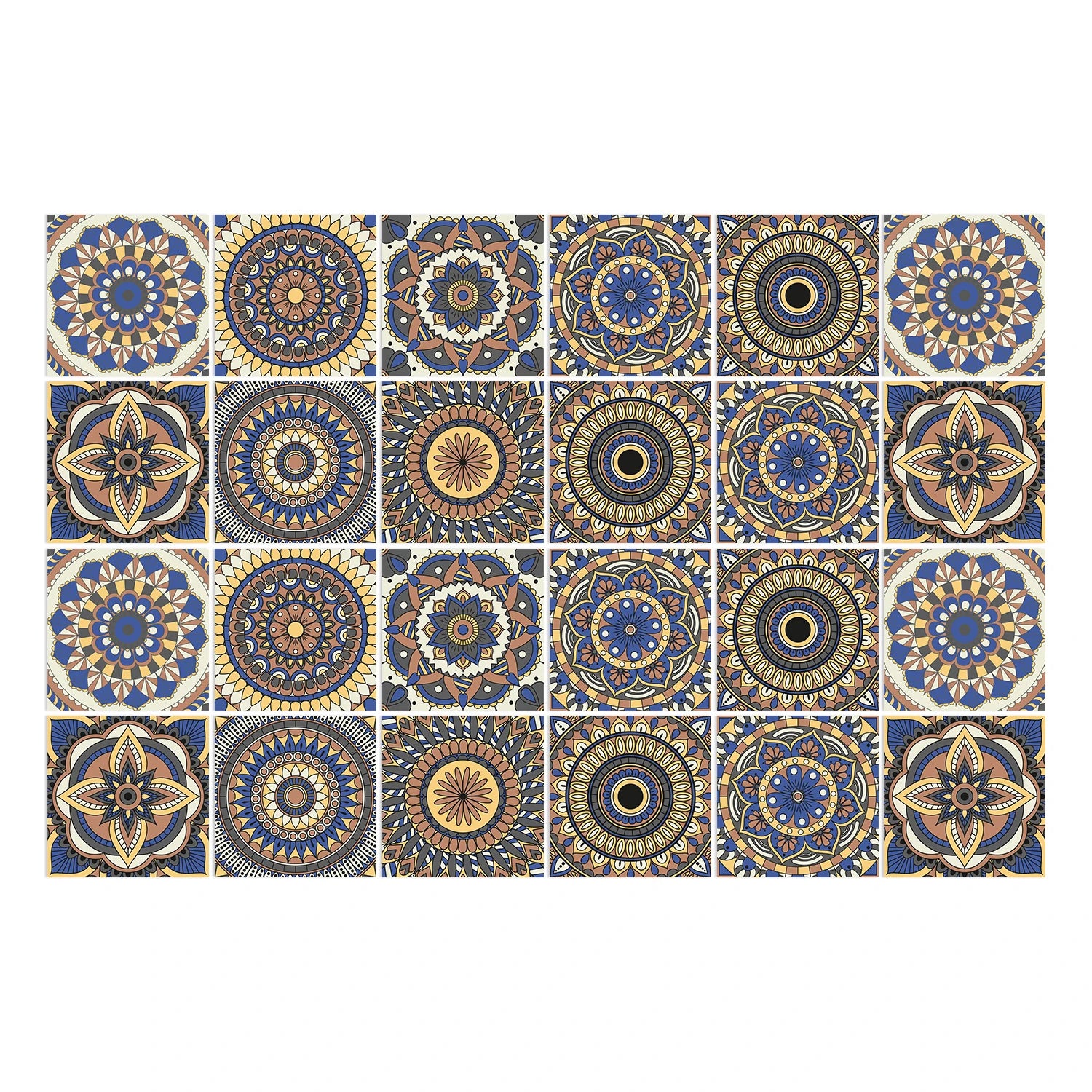 24pcs Retro Gray Kitchen Tile Sticker Wall Waterproof Self Adhesive Wallpaper PVC Furniture Cabinet Surface DIY Decorative Decal