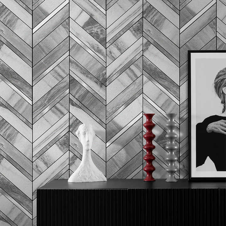 Best selling herringbone aluminum wall tiles for kitchen and bathroom walls 
