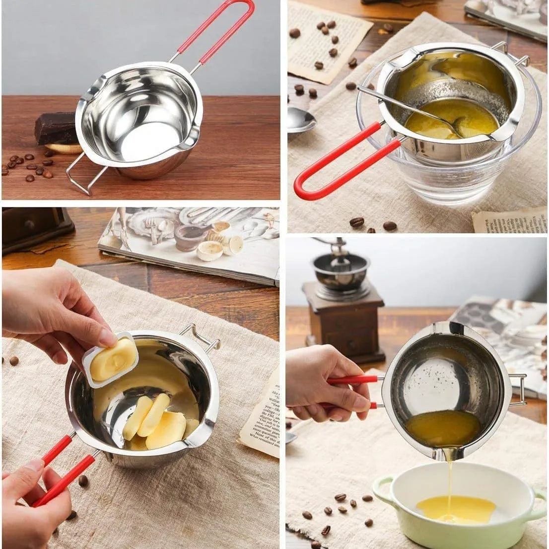 Nồi Chưng Cách Thủy Inox 18/8 Đa Năng Nấu Chảy Socola