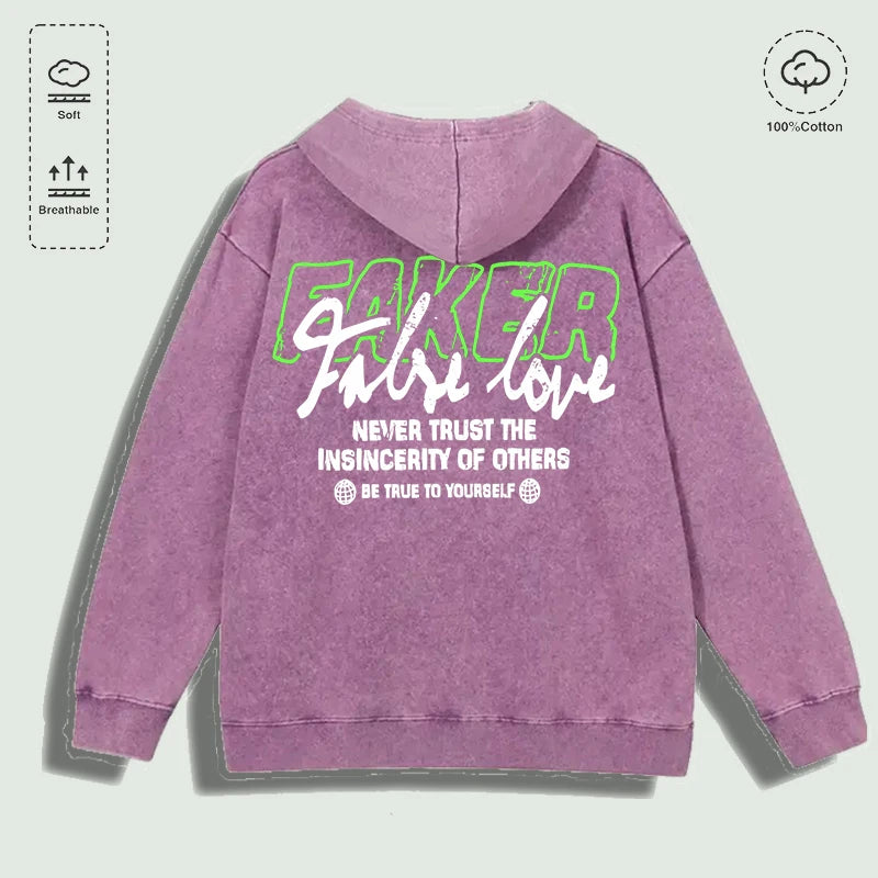 Áo Hoodie Cotton Be True to Yourself Đa Màu - Daisan Mart