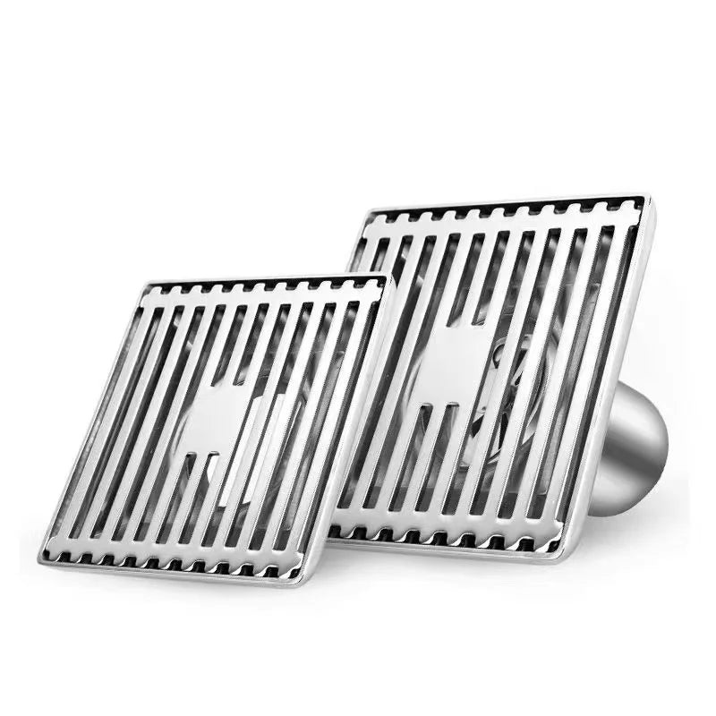 Square Anti-Odor Stainless Steel Bathroom Drains Toilet Balcony Shower Floor Drain With Tile Insert for Balcony Toilet Shower - Daisan Mart