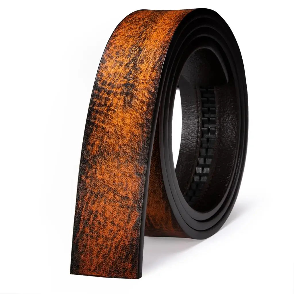 Men's Multi-Color Leather Belt 3.5cm With Automatic Buckle