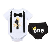 Bộ Bodysuit Cotton 1 Tuổi Bé Trai Wild One 2 Món
