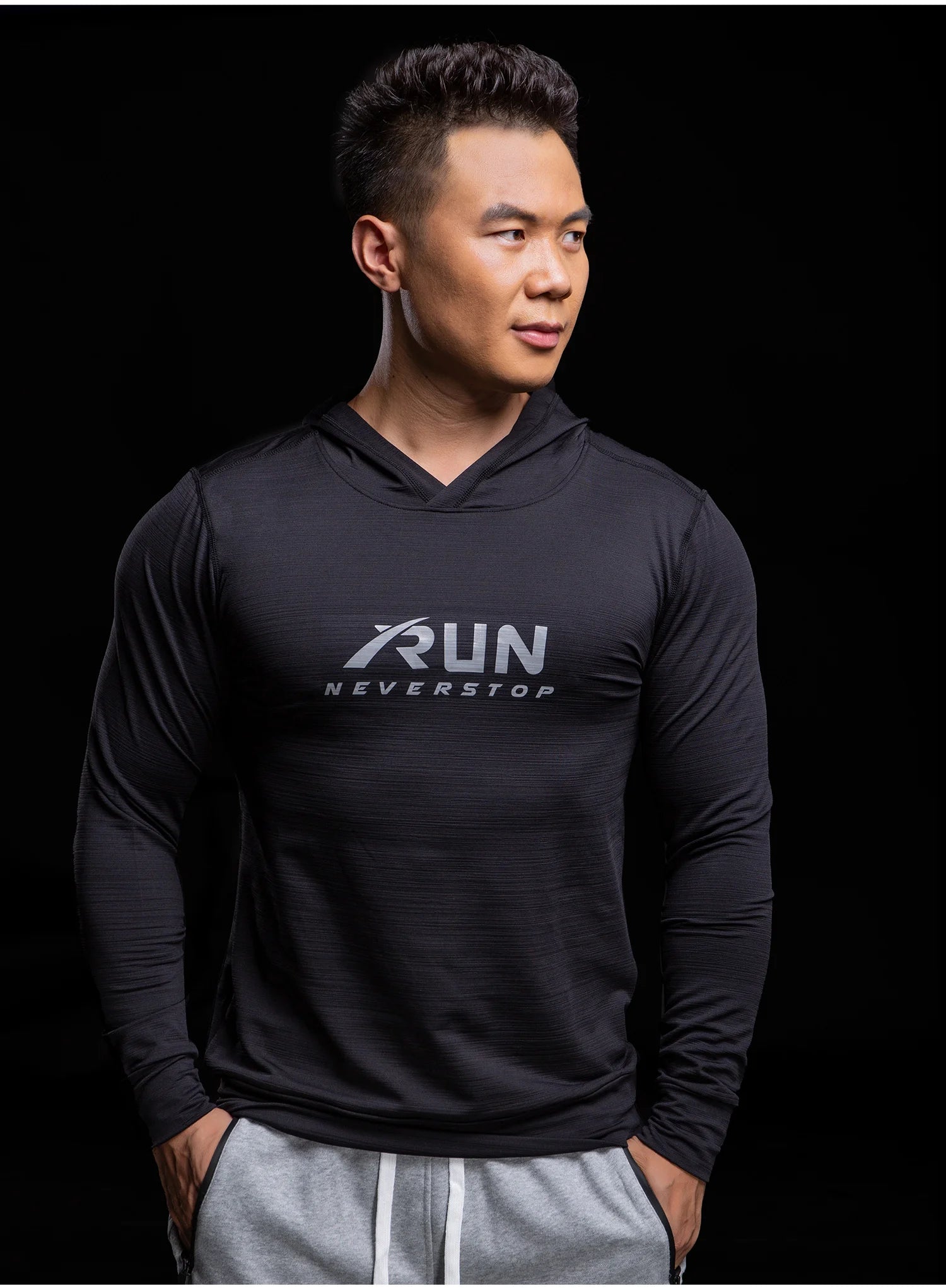 Áo Thun Nam Dài Tay Thể Thao Co Giãn Thoáng Khí