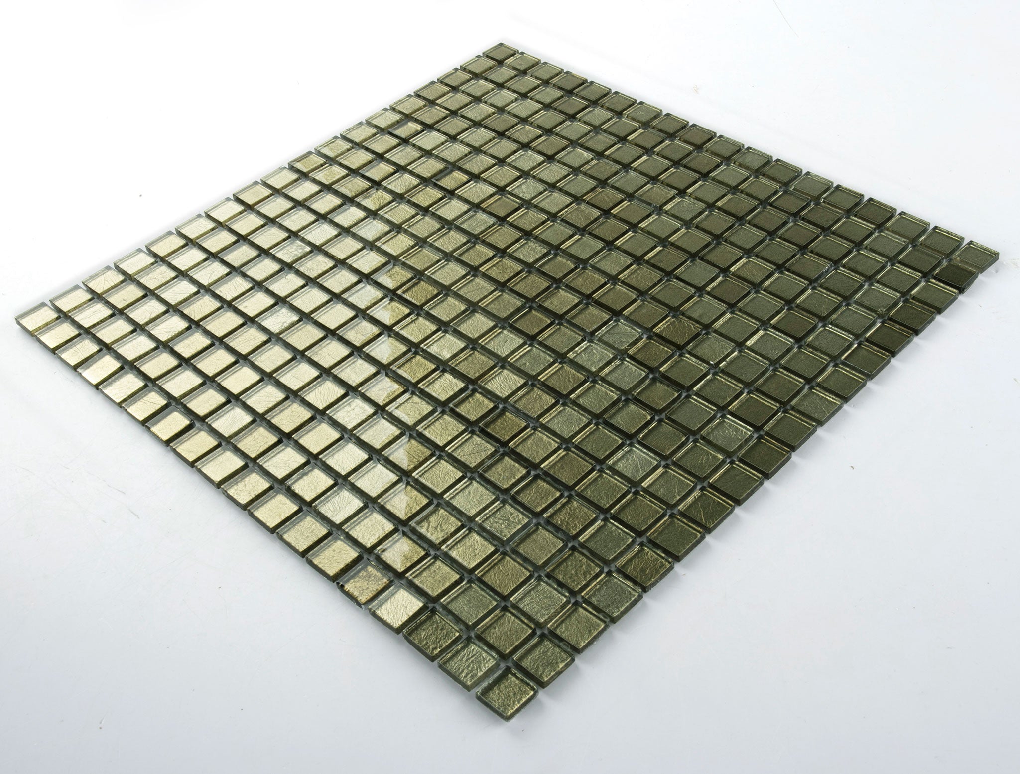 Modern glass mosaic tiles 15x15x4mm, leaf pattern tile design 