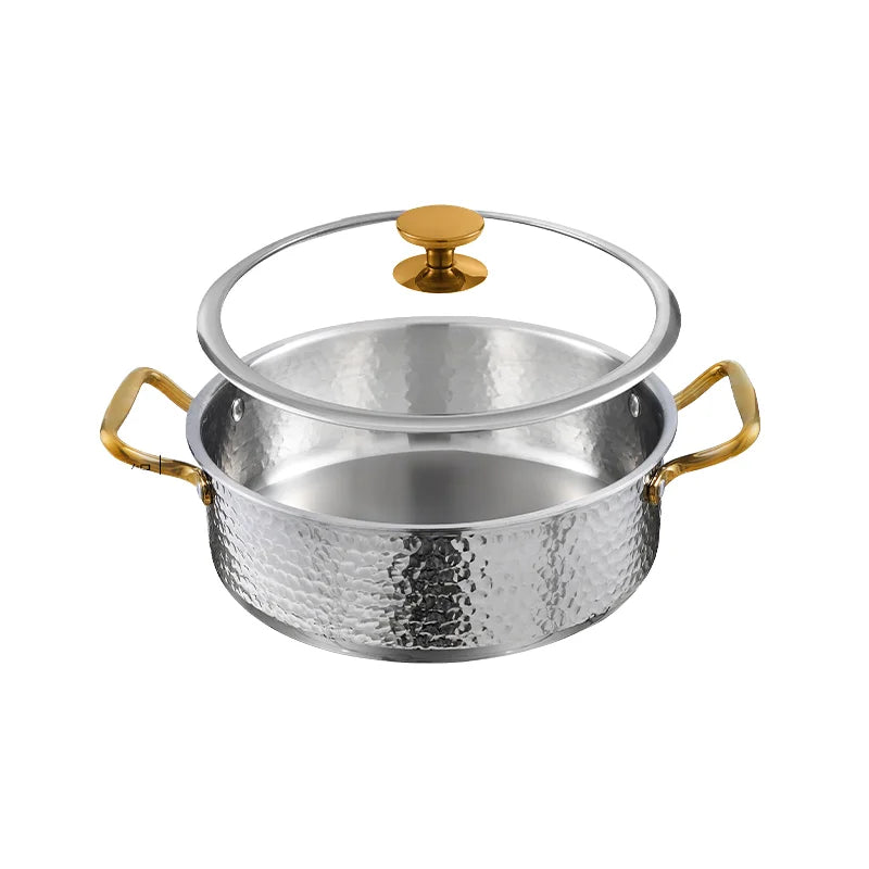 Nồi Lẩu Thép 316 Đa Tầng Hoa Văn Búa Chống Dính