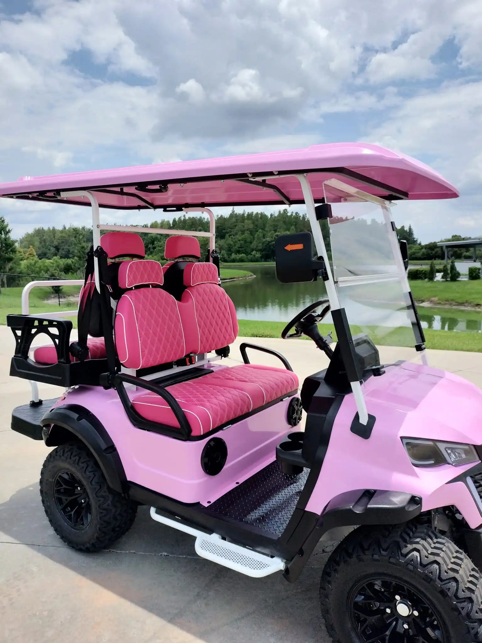 New energy 4-seat electric golf cart, customized color &amp; logo