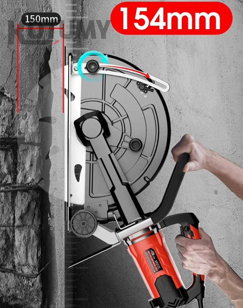 220V Electric Wall Chaser Multi-function Wall Slotting Machine Concrete Stone Road Cutting Machine Multi-angle Circular Saw