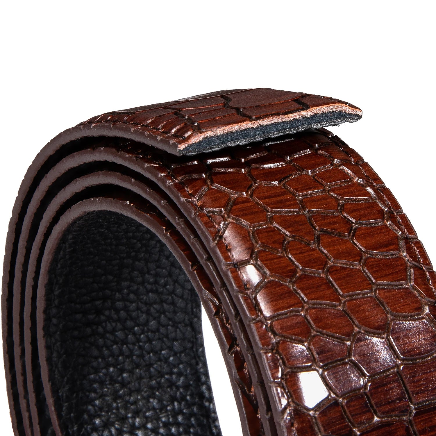 High Quality 3.5cm Cowhide Belt Without Buckle Red Blue