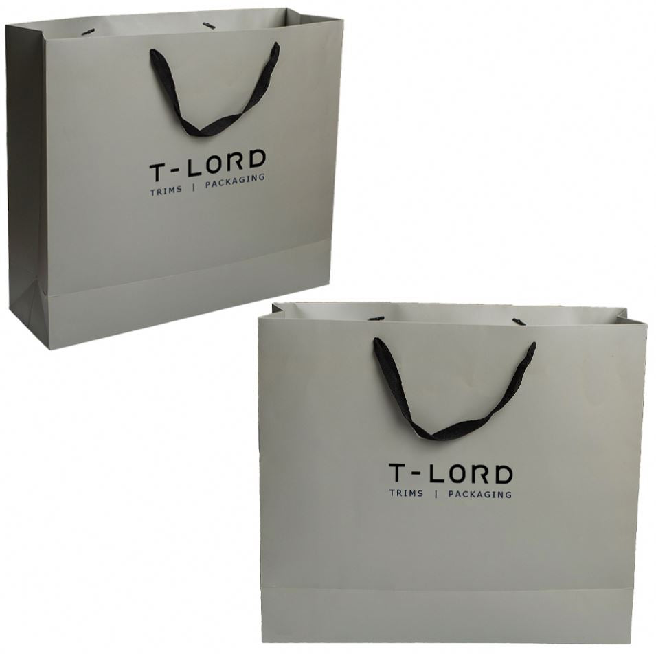 Custom Luxury Matte Smooth Cardboard Packaging Bag with Easy Carry Handle for Perfume, Mascara, Skin Care Shopping Bag 