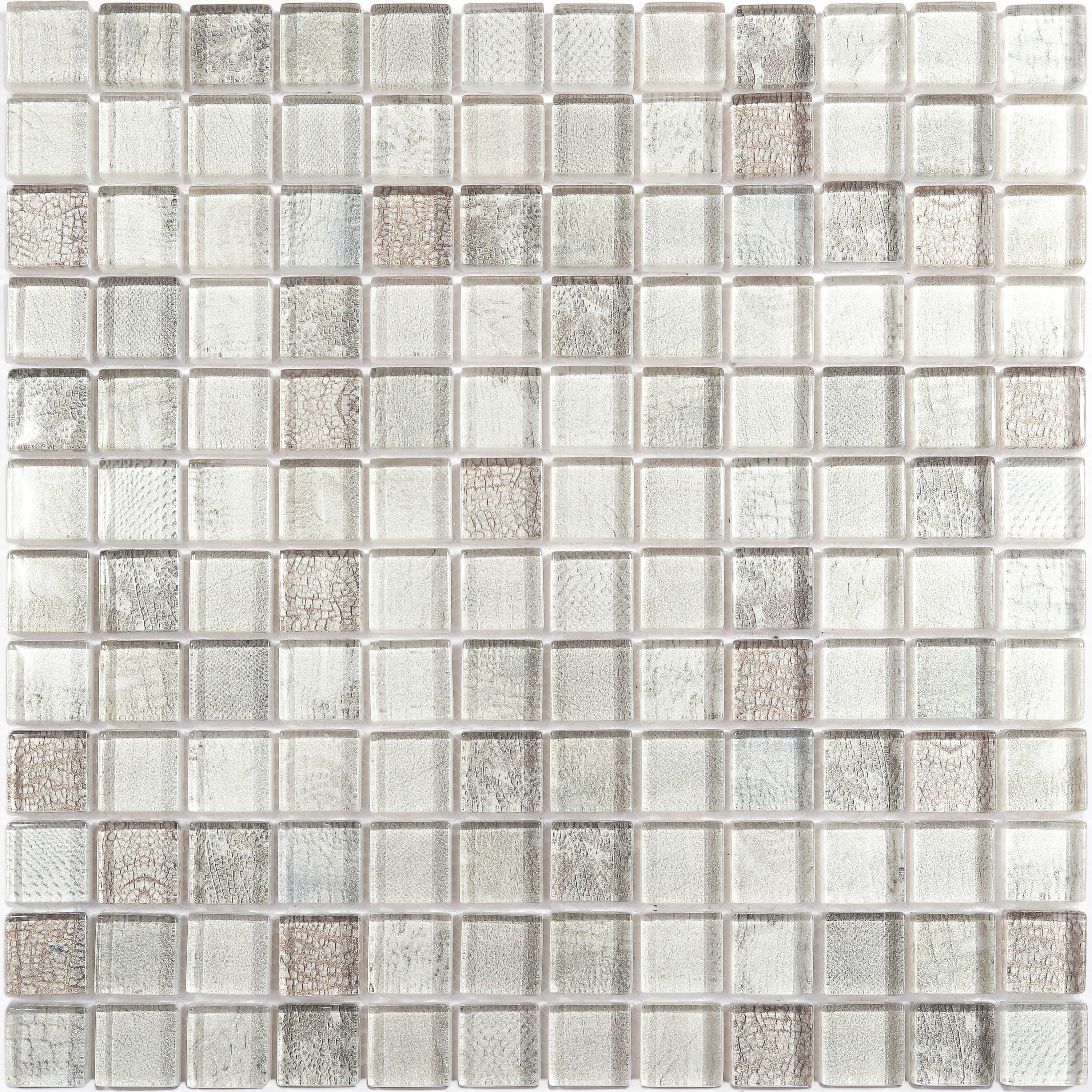 Modern glass mosaic tiles 23x23x8mm wild animal puzzle design 
