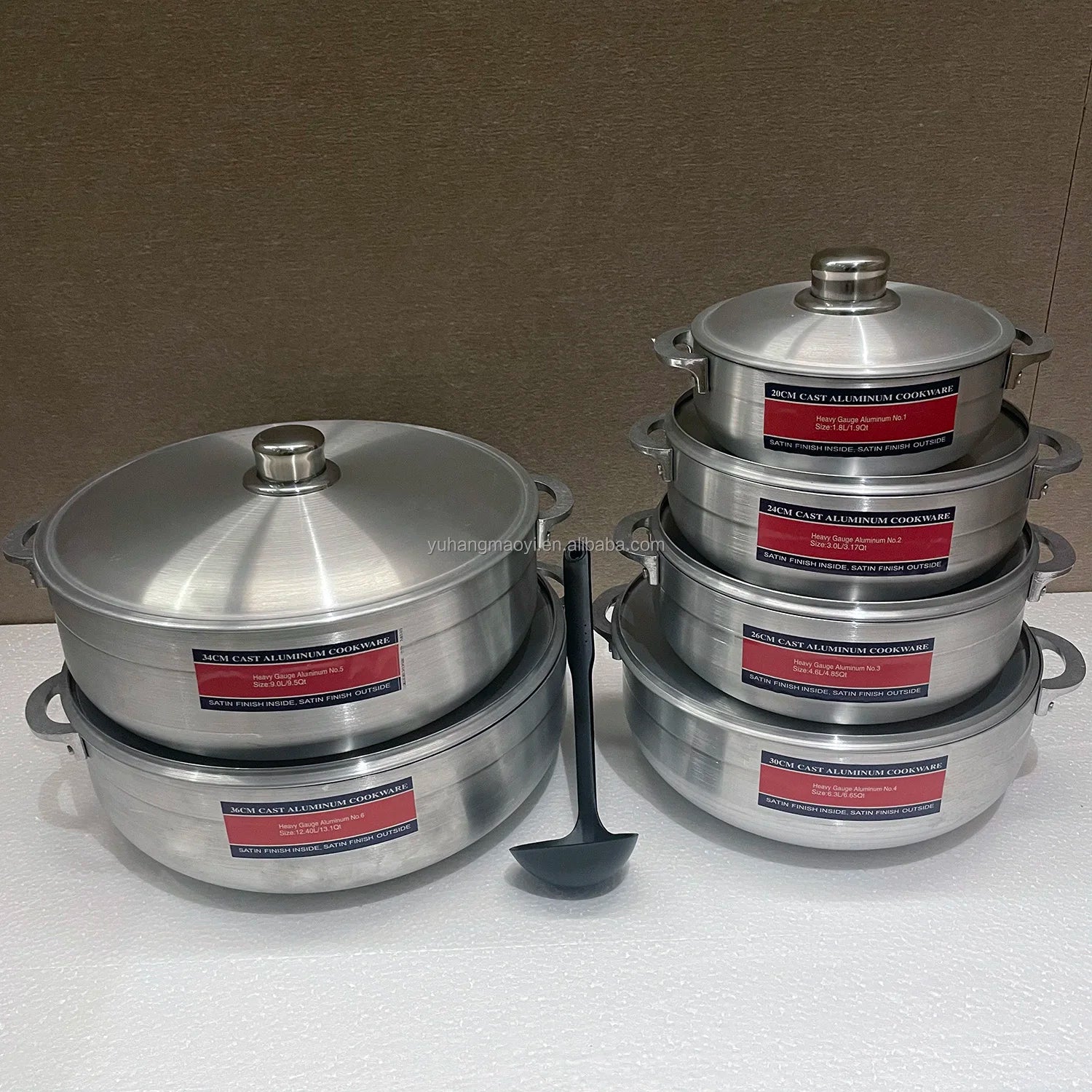RTS Thick Aluminum Pot Set with Aluminum Lid - High-Quality Kitchenware