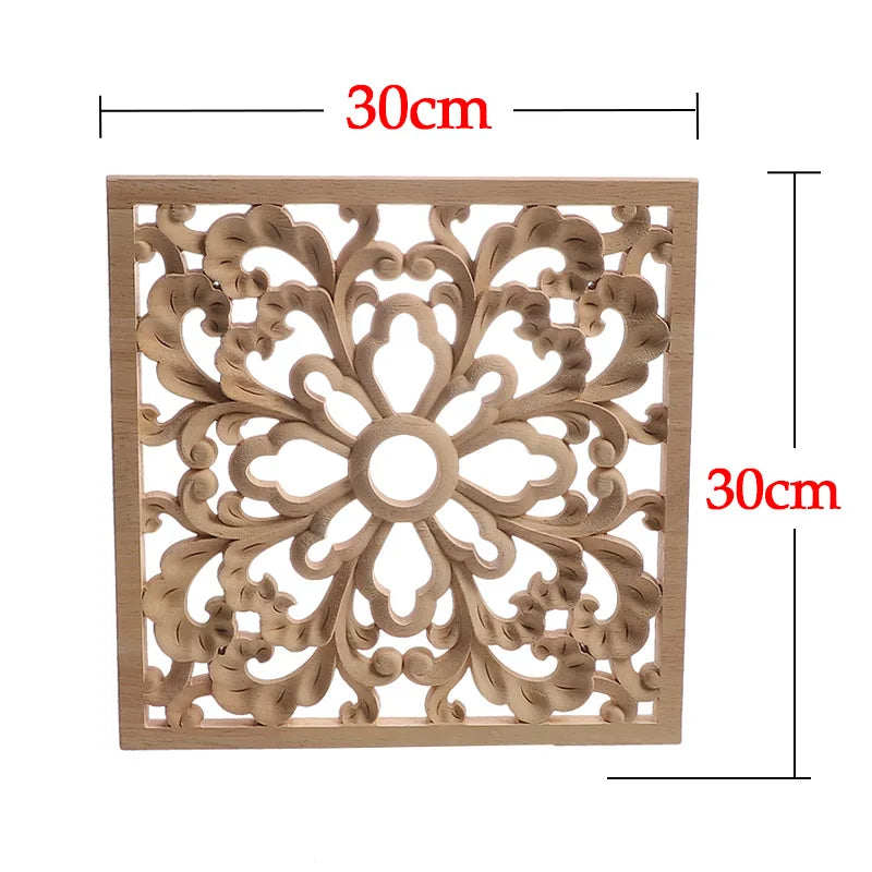 Wood Mouldings Wood Carving Door Onlay Wood Applique Wood Decal Antique Retro Modern Long Leaves Wooden Cabinet Furniture Corner