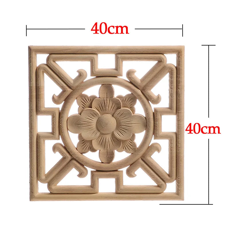 Wood Mouldings Wood Carving Door Onlay Wood Applique Wood Decal Antique Retro Modern Long Leaves Wooden Cabinet Furniture Corner