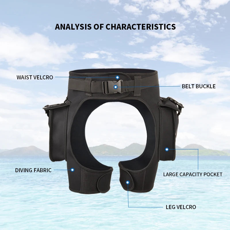 Quần bơi nam lặn co giãn, túi tiện dụng, dây đai