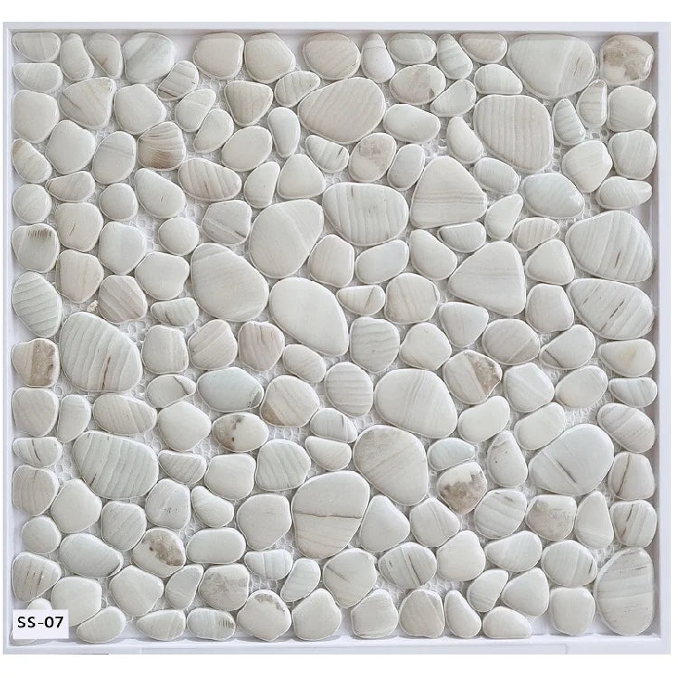Factory Supply Bathroom Wall Tiles  Mixed Color Pebble Art Mural Wall Tiles Glass Mosaic SS-01 - Daisan Mart