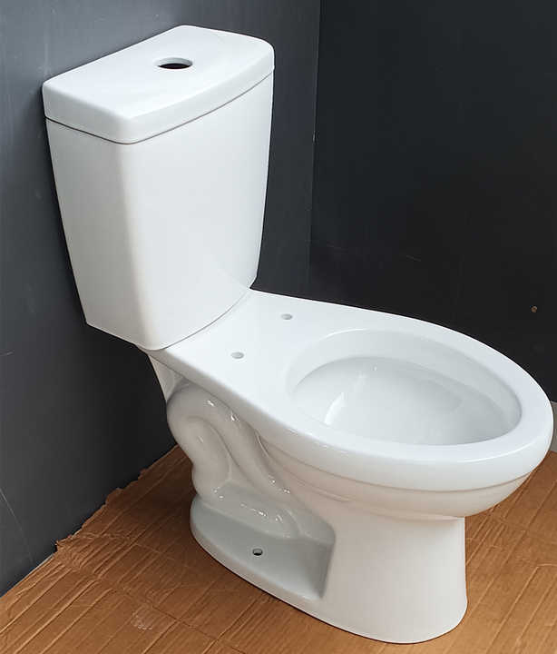 Cheap S-Trap Wc white two-piece sanitary ware toilet set for hotel bathroom
