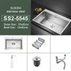 Single Bowl Stainless Steel Kitchen Sink Rectangular Vegetable Washing Basin Counter Installation Kitchen Fregaderos De Cocina