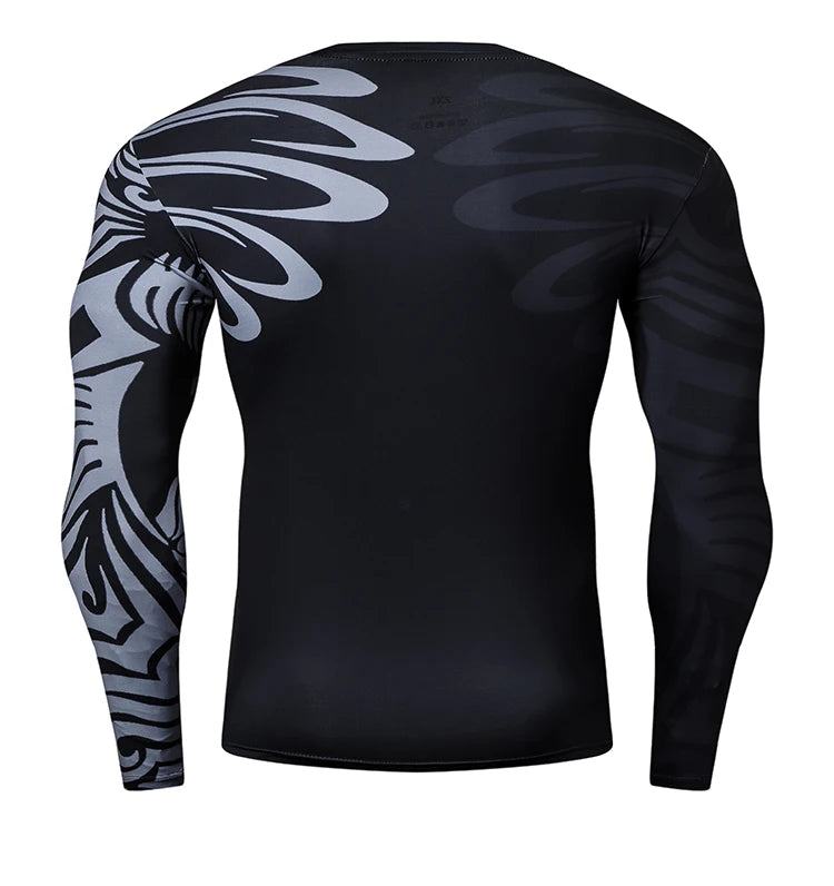 Men's Long Sleeve Bodycon Gym Sports T-Shirt
