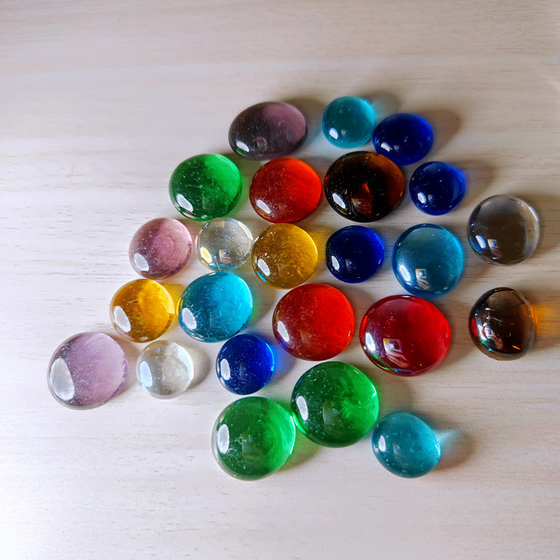 DIY Multicolored Round Glass Mosaic Beads 100g