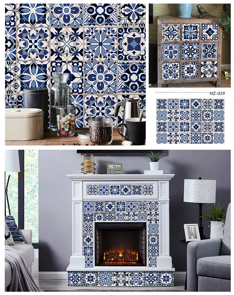 24pcs/set Light Color Tiles Sticker Wall Stickers Kitchen Bathroom Home Renovation Wallpaper Waterproof Self-adhesive Wall Decal