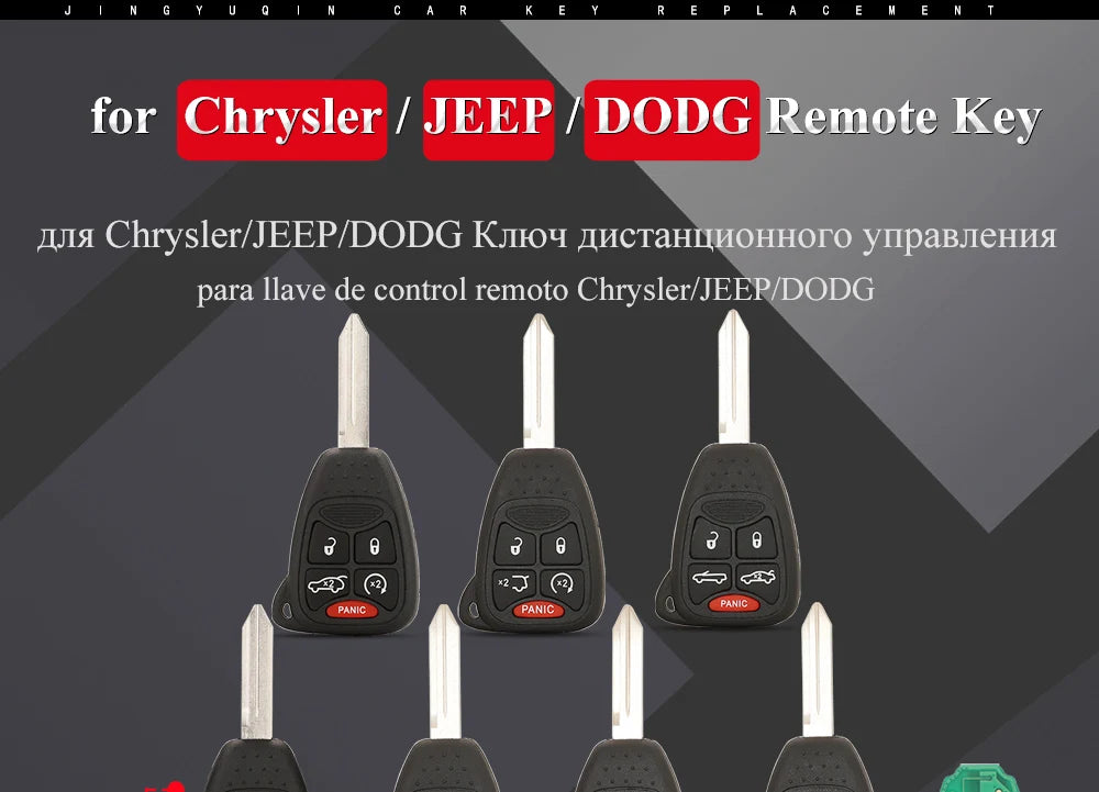 Bộ 10 Chìa Khóa Remote Xe Chrysler/JEEP 315/433MHz - Daisan Mart
