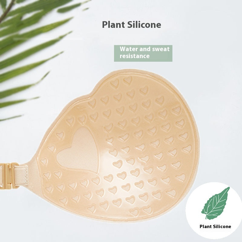 Miếng dán ngực silicone sinh học dày dặn, nhỏ, gợi cảm, tự dính, chống trượt, áo ngực tàng hình dùng cho chụp ảnh cưới, tạo khe ngực săn chắc - Daisan Mart