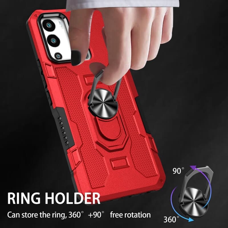 Wholesale TPU+PC Magnetic High Precision Anti-knock Shockproof Mobile Phone Case with Wireless Charging Ring Holder for Infinix 