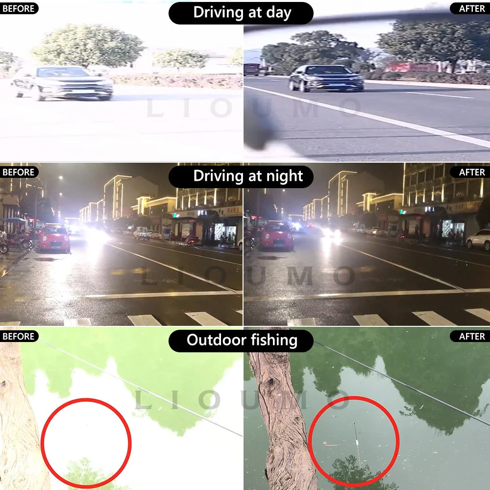 Kính Mát Vuông Cổ Điển Đổi Màu Nam Nữ Chống Chói