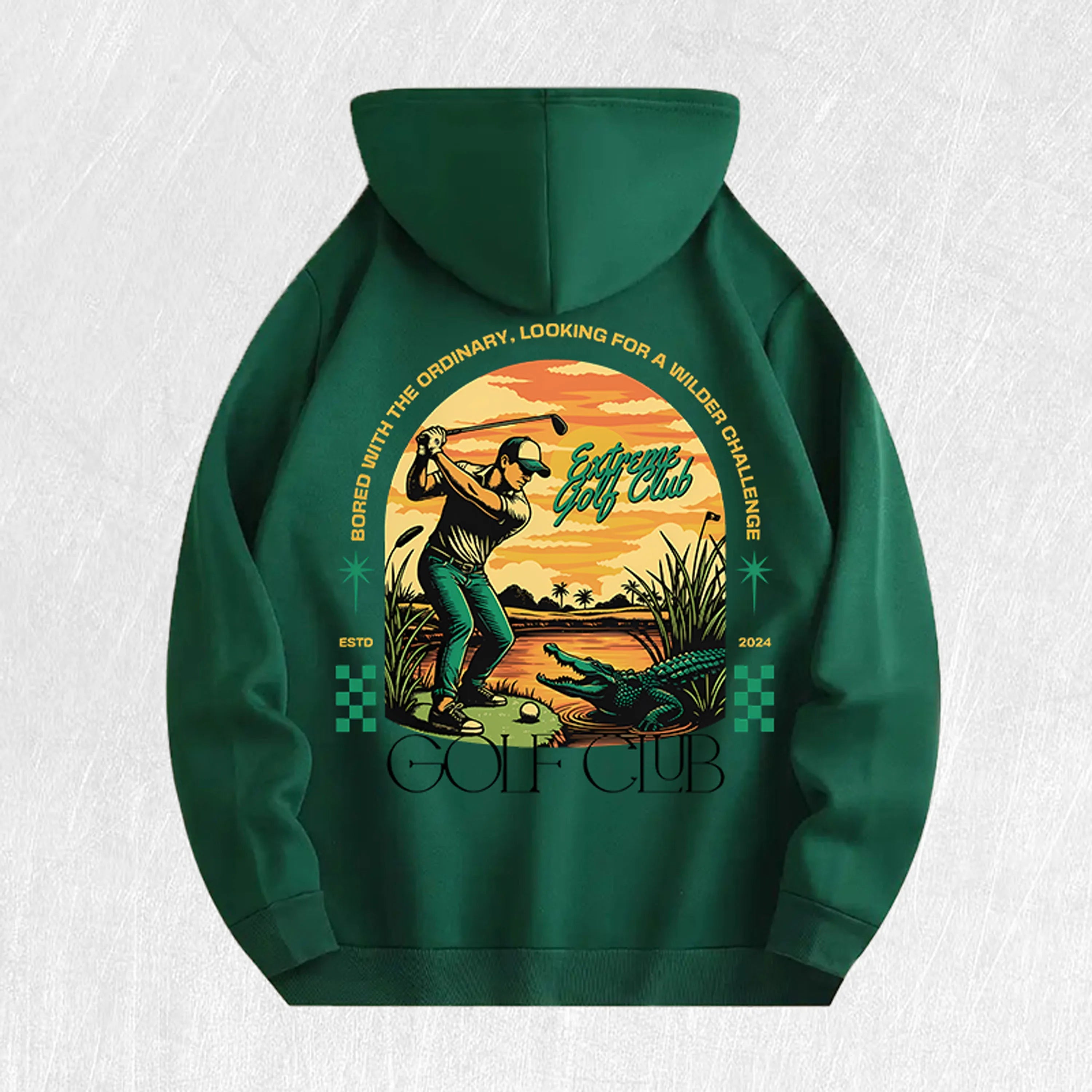 Golf Hoodie Multicolor Cotton Graphic from US Store