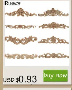 Wood Mouldings Wood Carving Door Onlay Wood Applique Wood Decal Antique Retro Modern Long Leaves Wooden Cabinet Furniture Corner
