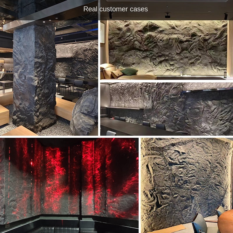 Large size transparent volcanic rock decorative panels, FRP fiberglass reinforced plastic 