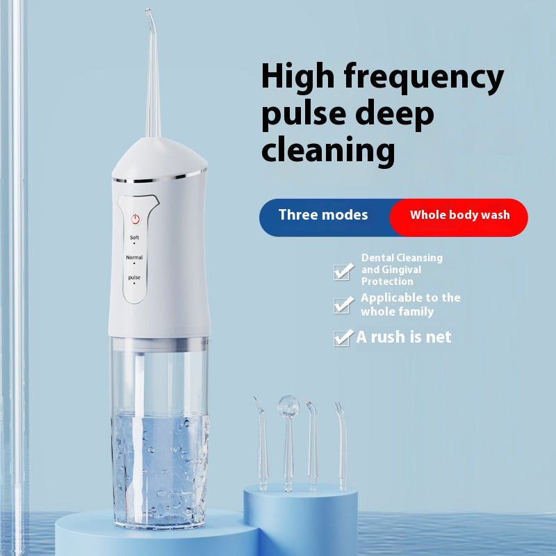 Máy tăm nước nha khoa Smart Home, cầm tay, 230ml, sạc USB, 3 chế độ, làm sạch răng kiêm tăm nước