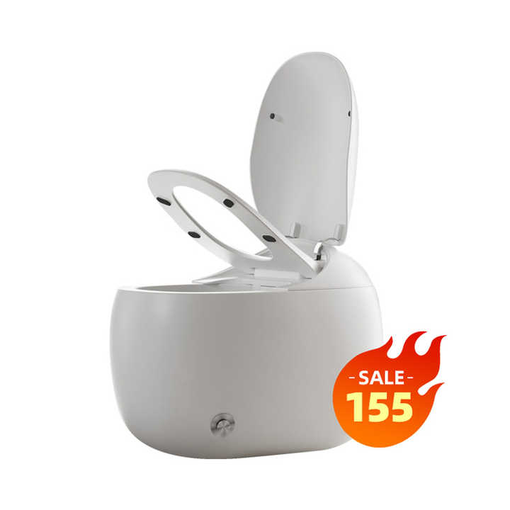 High-tech European egg-shaped smart toilet with smart function, automatic floor installation, self-cleaning for bathroom 