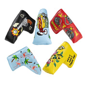 Embroidered PU Leather Golf Club Protector - Magnetic Clasp Ready