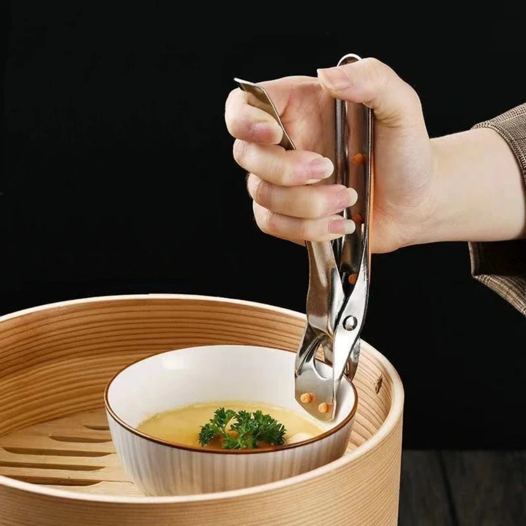 Kẹp Chống Bỏng Inox Cao Cấp - Tay Cầm Thời Trang