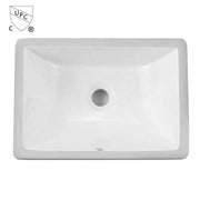 1611 American Design White Ceramic Rectangular Under Counter Wash Basin Modern OEM 3 Years Warranty Matte Rectangular 12L 