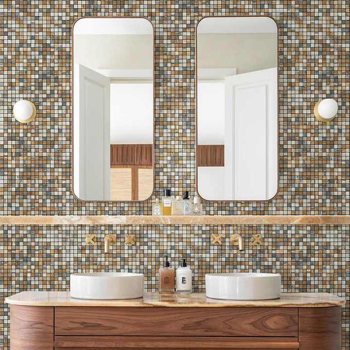 Self adhesive aluminum composite wall tiles easy to install, mosaic wall tiles 