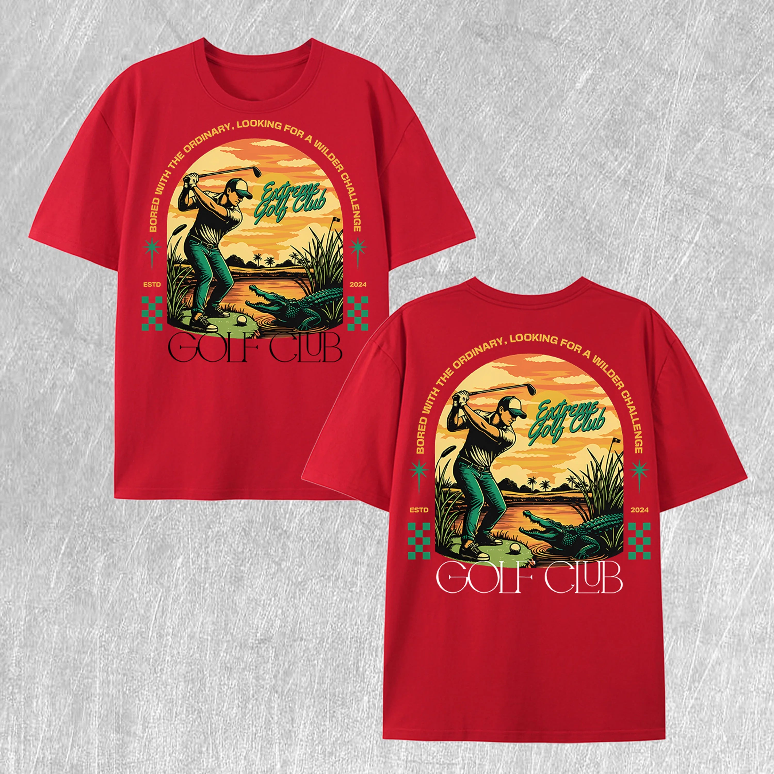 100% Cotton Graphic Golf T-Shirt - 7 Colors