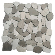 Factory hot sale irregular mixed color pebble marble mosaic tiles, pebble mosaic tiles for floor tiles and garden wall tiles 
