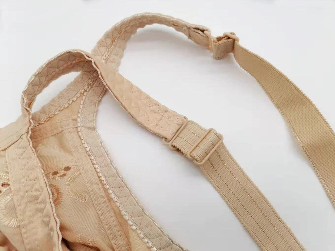 Wire-Free, Molded, Lace Support Bra for Moms